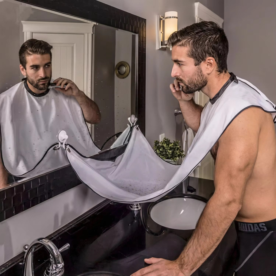 YAFULL Bart-Rasierschürze für Herren, wasserdichte Nylon-Rasierabdeckung - Bild 5