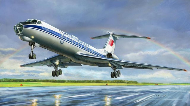 Zvezda Tupolev Tu-134B´67, Fahrzeug, 1:144 - Bild 1