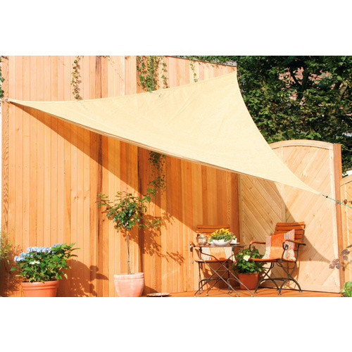 Floracord Dreiecksonnensegel aus HDPE in Weizen/Gelb, Breite: 300 cm - Bild 4