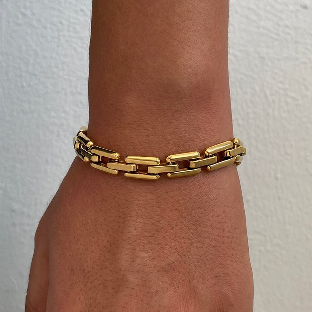 Slavena Armband, Edelstahl, vergoldet, Gold, Unisex - Bild 1