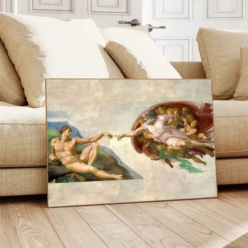 YUTTEE 5D-Diamantgemälde Die Schöpfung von Adam von Michelangelo als Wanddekoration im Mosaik- und Kreuzstich-Stil, B/H: 30 x 20 cm - Bild 2