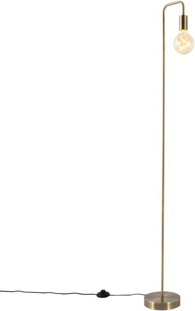 QAZQA Moderne Stehleuchte Bronze Rund aus Stahl mit E27 Fassung, Höhe: 145 cm - Bild 1