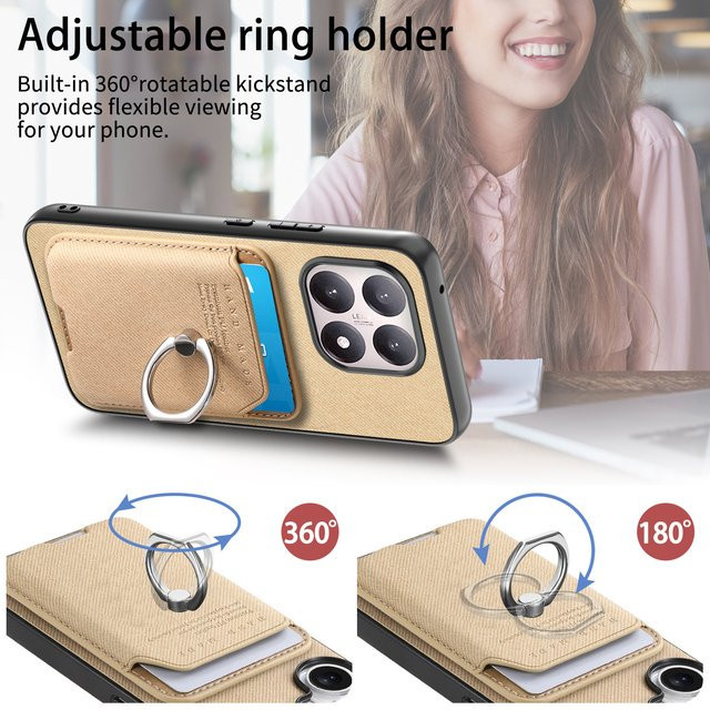 2in1 Abnehmbare Leder Brieftasche und Karten-Schutzhülle für Xiaomi, Farbe: Pink - Bild 1