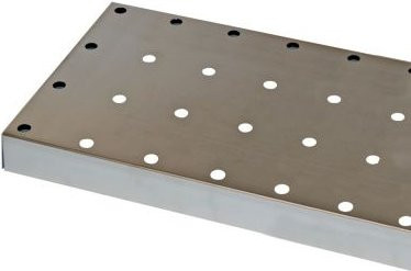 Lochblecheinsatz Standard für asecos Chemikalienschränke CS und CX Serie aus Stahlblech in Silber, B/T/H: 73,1 x 41,2 x 4,1 cm, bis 60 kg - Bild 1
