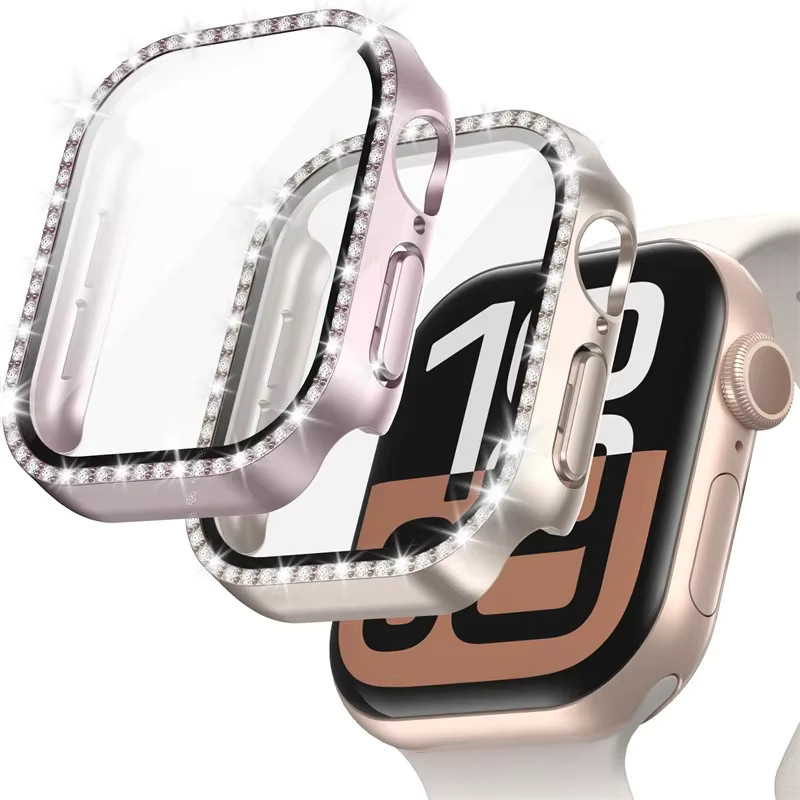 Glas + Diamantabdeckung für Apple Watch, Diamant, Kristall, Unisex - Bild 2