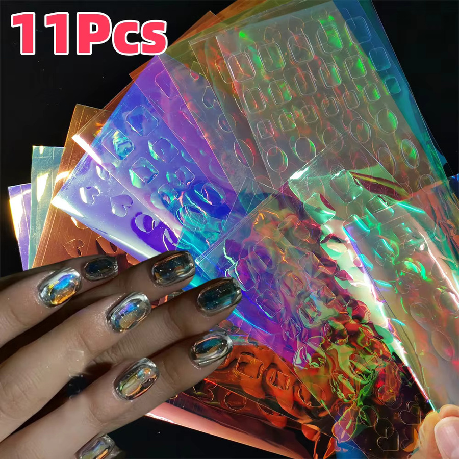 MAFANAILS Nagelaufkleber 3D Aurora Eisglas, Schimmernd - Bild 2