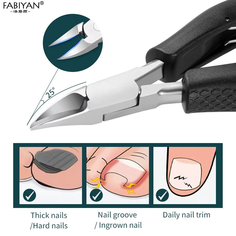 FABIYAN Nagelzange für Füße, Schwarz, Unisex - Bild 5