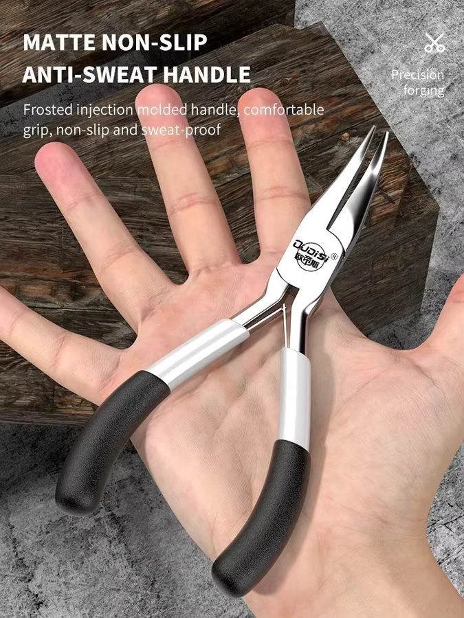 DTBD Schmuckzange aus High-Carbon-Stahl mit Rundnasen, Schneidefunktion und Diagonalzange für Reparaturarbeiten - Bild 4