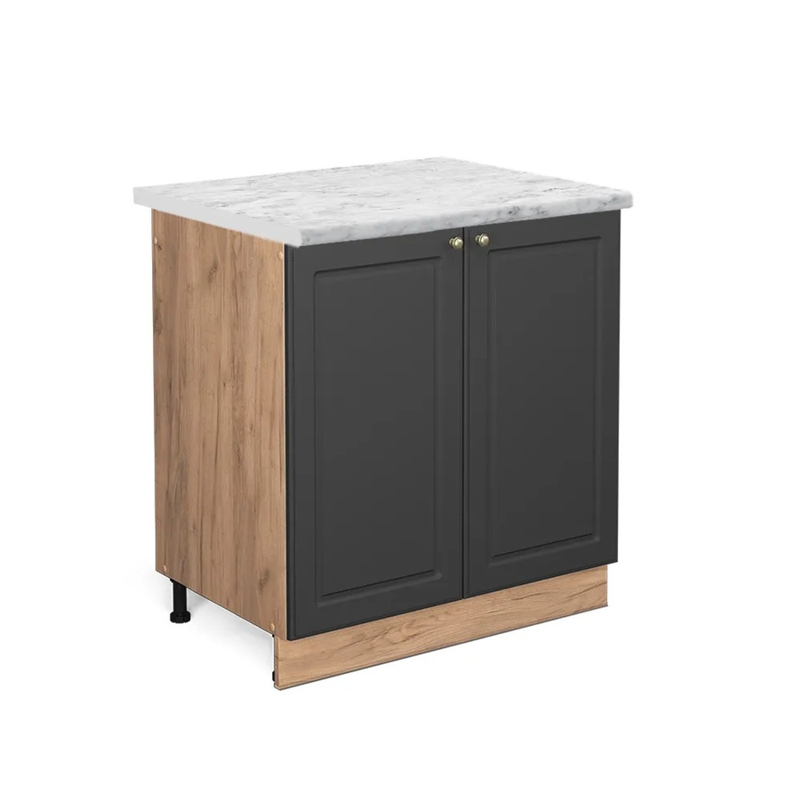 Vicco Spülenunterschrank Fame-Line in Anthrazit-Gold und Eiche mit Soft-Close-Türen, B/T/H: 80 x 60 x 82 cm - Bild 2