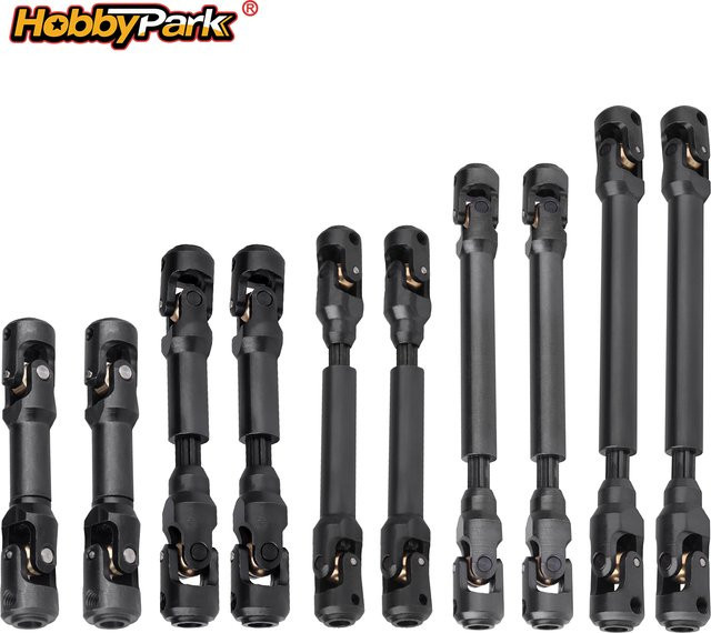HobbyPark Upgrade Hochleistungs-Stahl-Kardanwellen-Set, 2 Stück, Metall, Schwarz - Bild 1
