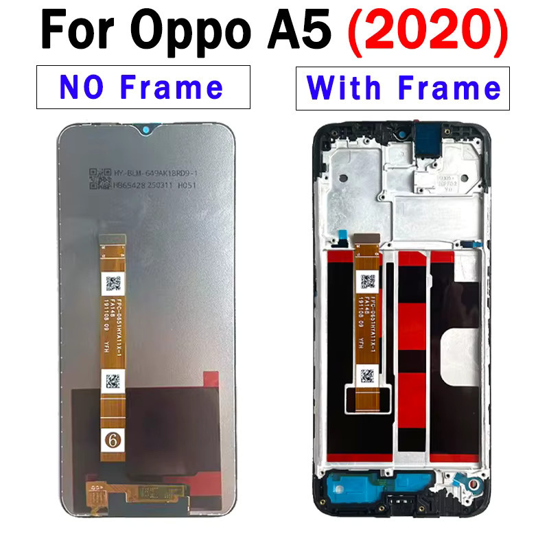 Oppo A5 2020 Ersatz LCD Display mit 6.5 Zoll IPS Touchscreen in Schwarz (Modelle CPH1959, CPH1933) - Bild 2