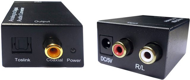 Exzellenz Audio Analog zu Digital Wandler in Schwarz mit optischem Anschluss - Bild 1