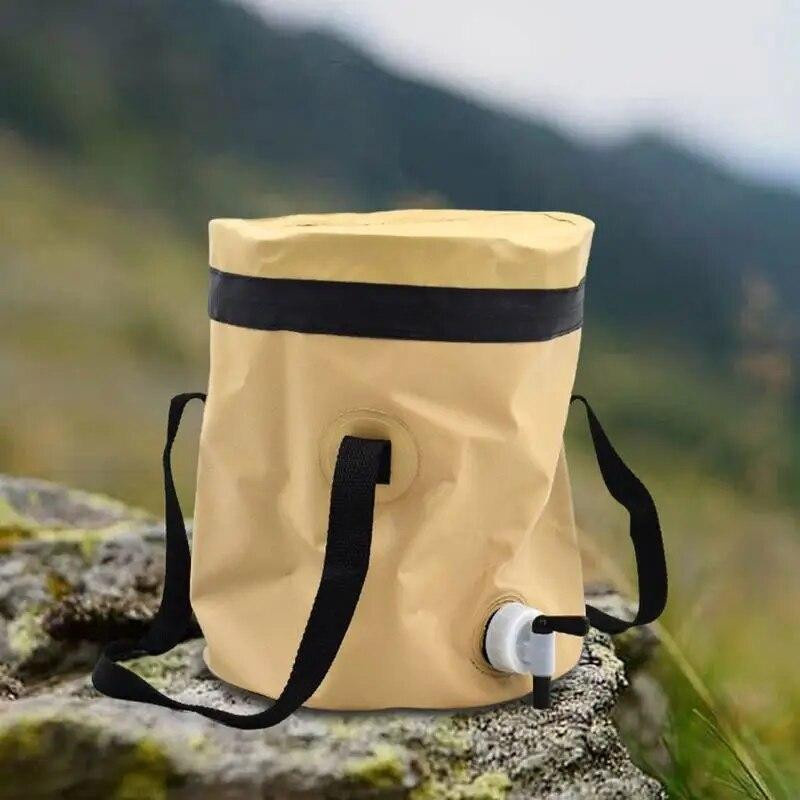 Binchi Outdoor Multifunktionale Wasseraufbewahrungstasche mit Wasserhahn, wasserdichter Falteimer für Camping, 10 l - Bild 5