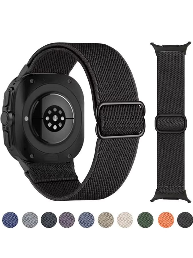 I LOVE LUO Uhrenarmband Nylon, Schwarz, Unisex, 47 mm - Bild 4