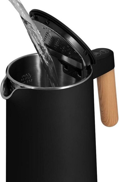 Concept rk-3301 Wasserkocher aus Edelstahl in Schwarz mit 1,5 l Fassungsvermögen - Bild 1