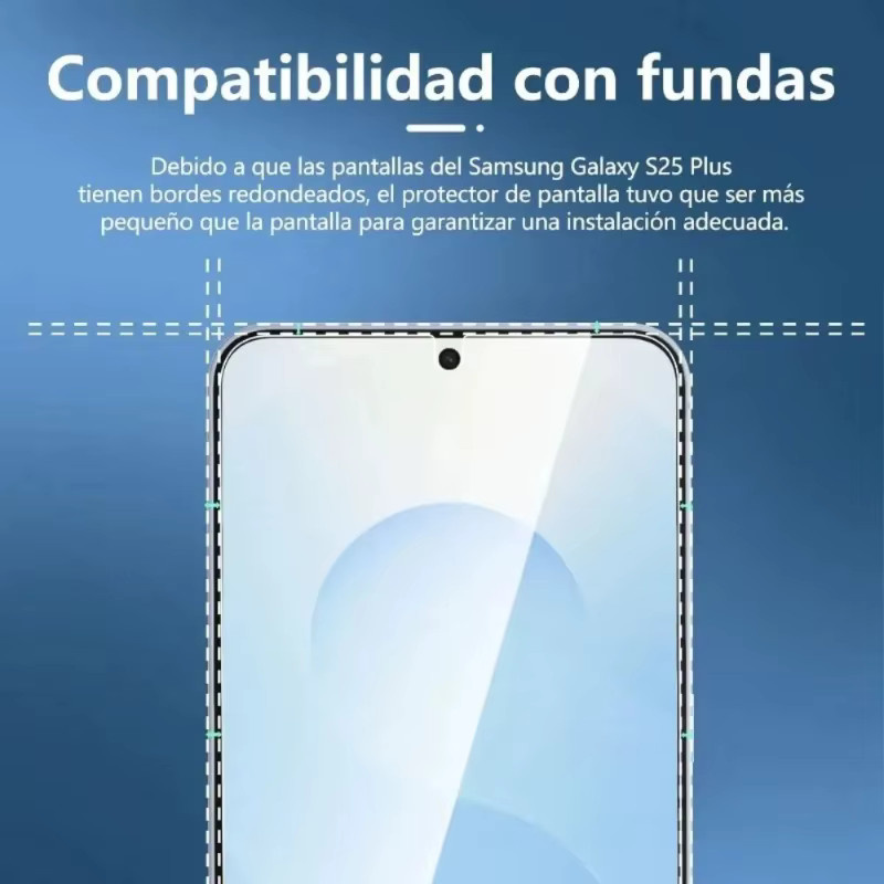 2 Stück Displayschutzfolien aus gehärtetem Glas für Samsung Galaxy S25 S24 S23 S22 S21 Plus FE, transparent - Bild 4