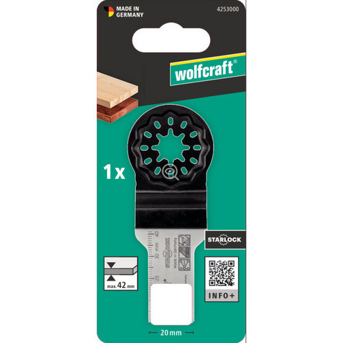 Wolfcraft Bimetall Tauchsägeblatt für Holz und Kunststoff, Silber, 20 mm - Bild 3