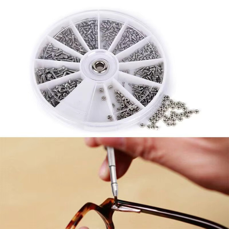 12-teiliges Set aus kleinen Schrauben und Muttern in Silber für Uhren, Brillenrahmen und Reparaturen inklusive Schraubendreher - Bild 3