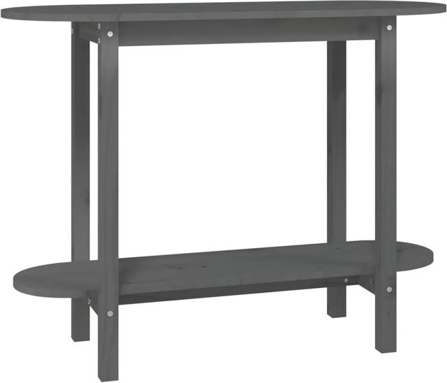 vidaXL Konsolentisch aus massivem Kiefernholz in Grau mit rustikaler Optik, B/T/H: 110 x 40 x 80 cm - Bild 1