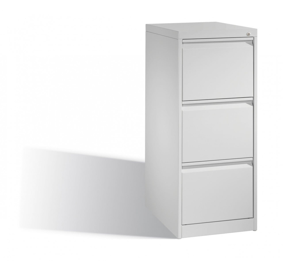 Karteischrank Comfort von BIGBOXX in Weiß, moderner Metallschrank mit Türen und Schubladen sowie Schloss - Bild 1