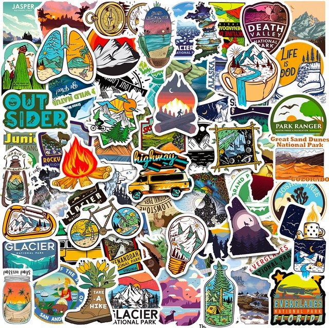 Charile Outdoor-Wander- und Kletteraufkleber, Cartoon-Sticker, multicolour - Bild 1
