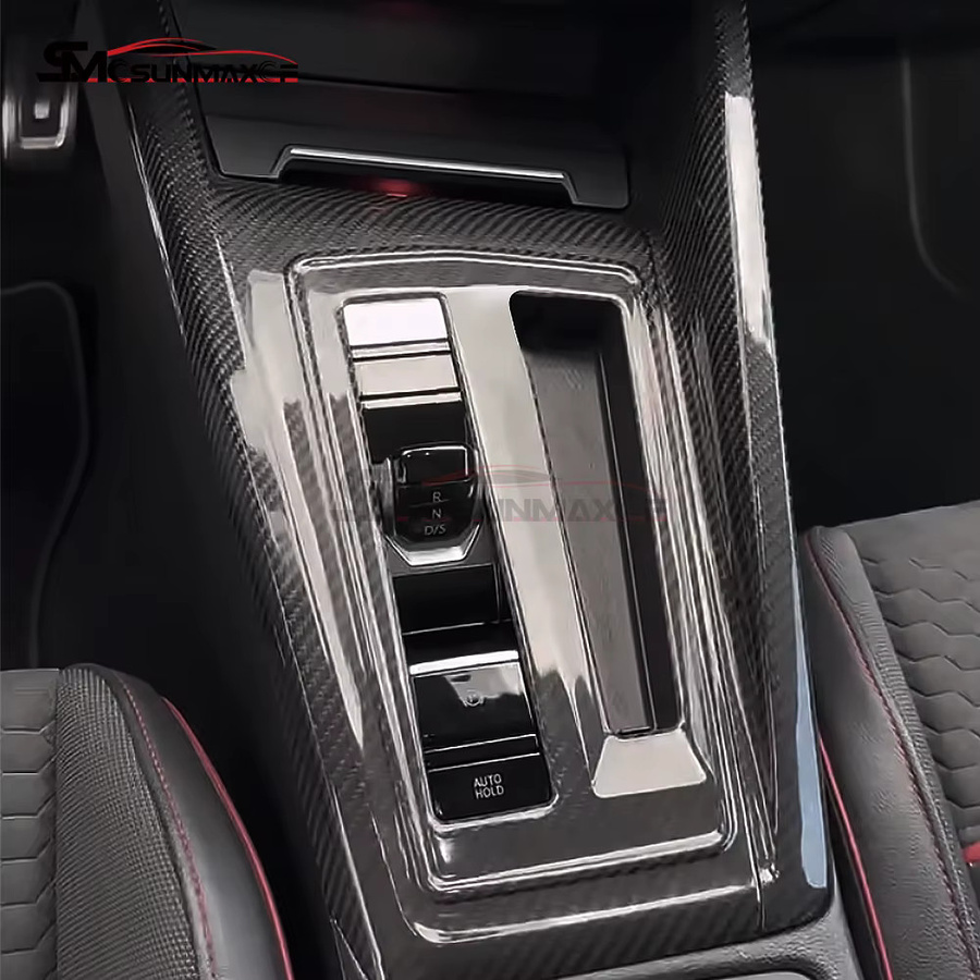 SMCSUNMAXCF Carbon Mittelkonsolen-Panel für VW Golf 8 MK8 und Golf 8.5 MK8 (2020-2026) in Schwarz, passend für Automatik- und Schaltgetriebe, LHD & RHD - Bild 5