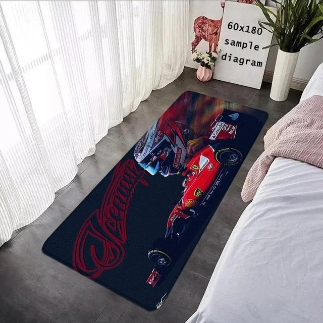 Karpetti Rutschfester Teppich F1 Rennfahrer Design Multicolour B/T: 120 x 80 cm - Bild 1