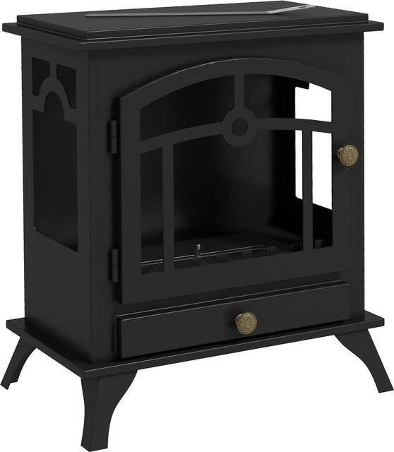 HOMCOM Bio-Ethanol Kamin aus Stahl in Schwarz, B/T/H: 45 x 28 x 54 cm - Bild 1