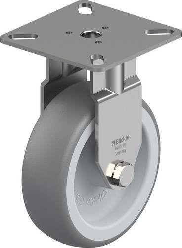 Blickle Bockrolle 753570 BPXA-TPA 75G aus Edelstahl in Silber und Grau mit Schraubbefestigung, Rad-Durchmesser: 75 mm, Tragfähigkeit (max.): 75 kg - Bild 1