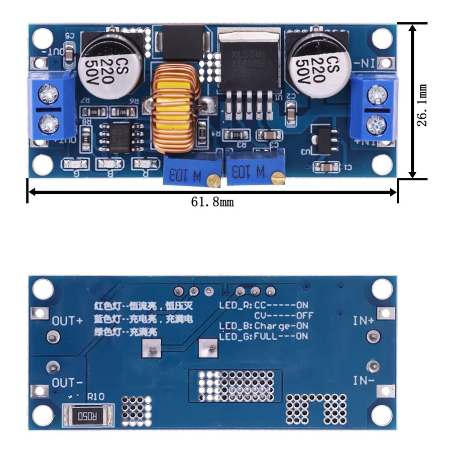 XL4015 DC-zu-DC Step-Down Modul Blau Lithium-Batterie Ladegerät und LED Power Converter CC-CV Ladeboard - Bild 3