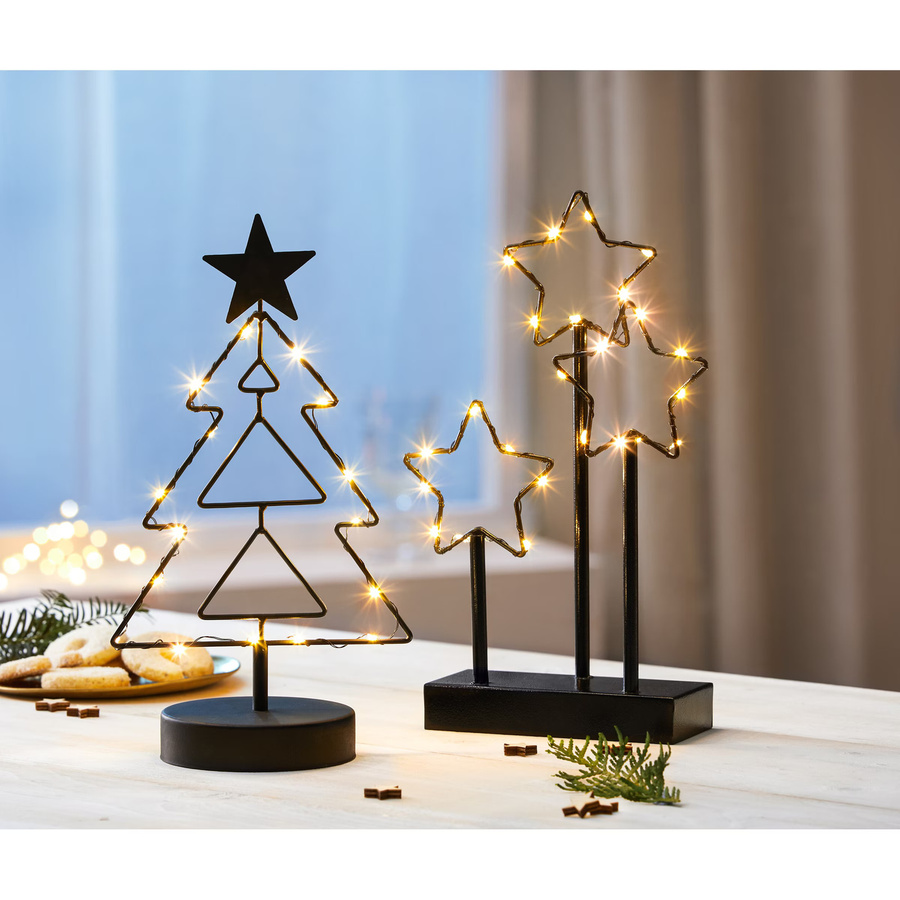 LED-Dekofigur Weihnachtsbaum von genialo in Schwarz aus Metall für die Tischdekoration im minimalistischen Design - Bild 2