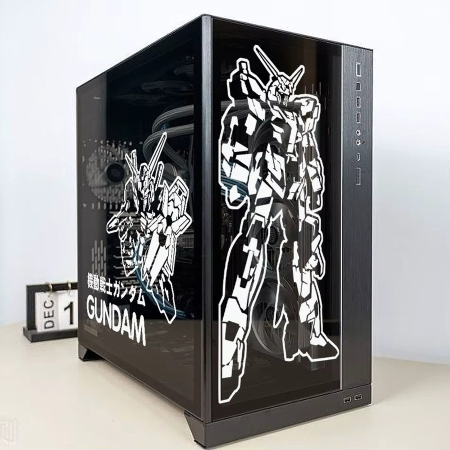 Personaliy Anime Aufkleber für PC-Gehäuse, wasserfester Cartoon Dekor Aufkleber für Computer Chassis, weiß und mehrfarbig - Bild 4
