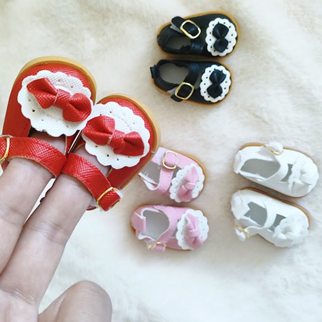 Stern Puppe Kleidung Zubehör, Lederschuhe, Schwarz, Bunt / Mehrfarbig - Bild 1