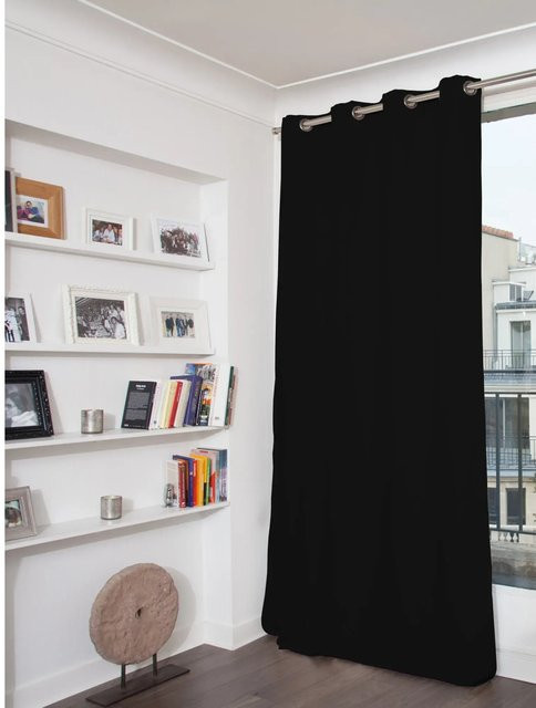 Moondream Lärmschutzvorhang mit Wärmeschutz und Verdunkelung in Schwarz, Höhe: 260 cm, Breite: 145 cm - Bild 1