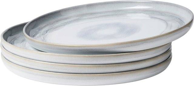 Gipfelstück Speiseteller-Set aus Steinzeug in Tiefer See mit den Farben Blau, Grün, Grau und Weiß, Durchmesser: 28,0 cm - Bild 1