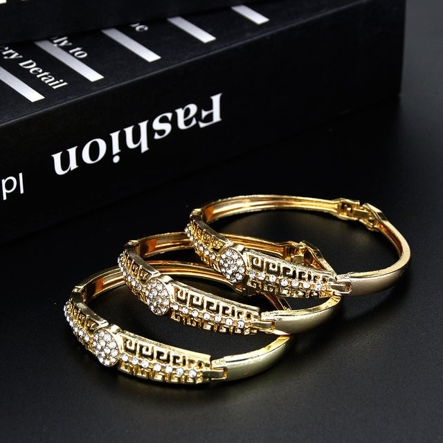 SUNSPICEMS Armband, Gold Farbe, Strass, Rot Grün Weiß, Unisex - Bild 1