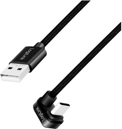 LogiLink USB 2.0 Kabel mit USB-C Stecker und USB-A Stecker in Schwarz, Länge: 3,00 m - Bild 1