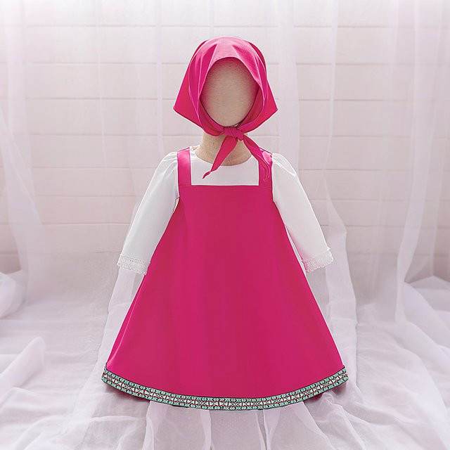 Elegantes Ballkleid für Kleinkinder von miqiaikids als Prinzessinnenkleid für Taufen, Geburtstage oder Hochzeiten in den Farben Grün und Pink - Bild 1