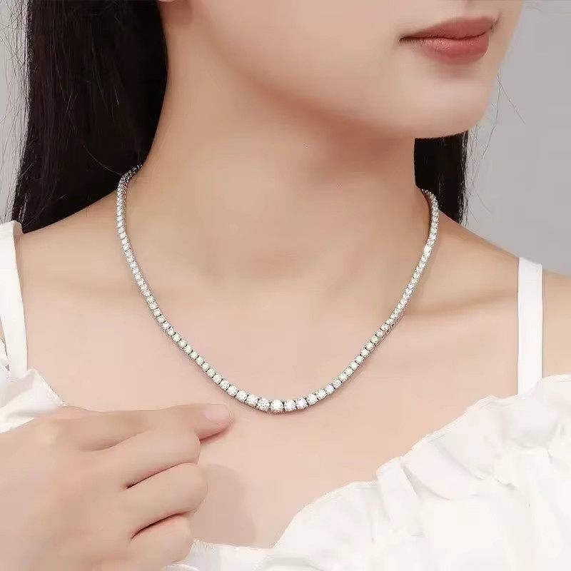 SAIYE Halskette 925 Silber, Zirkonia, Damen, 45 cm - Bild 5
