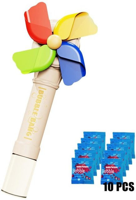 Linyi toy car, Bunte elektrische Windmühle mit Seifenblasen und Lichtern, Seifenblasenpistole, ab 14 Jahren - Bild 1