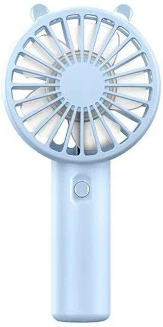 Tragbarer Mini Handventilator von yuyongzhi in Blau, USB wiederaufladbar und geräuscharm - Bild 1
