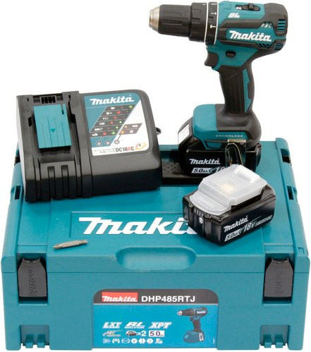 Makita Akku-Schlagbohrschrauber DHP485RTJ 18V mit 2 Akkus 5,0Ah und Ladegerät - Bild 4