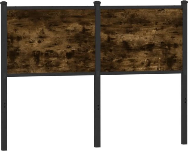 vidaXL Ersatz-Kopfteil in Räuchereiche, Farbe Braun, Material Holzwerkstoff und Stahl, Breite: 120 cm - Bild 1