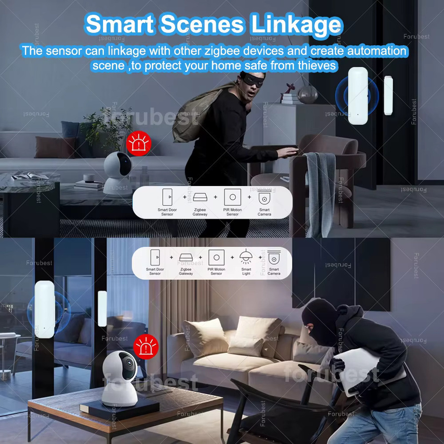 Tuya Zigbee Tür- und Fenstersensor in Weiß für dein Smart Home Sicherheitssystem mit Alexa und Echo Kompatibilität - Bild 4