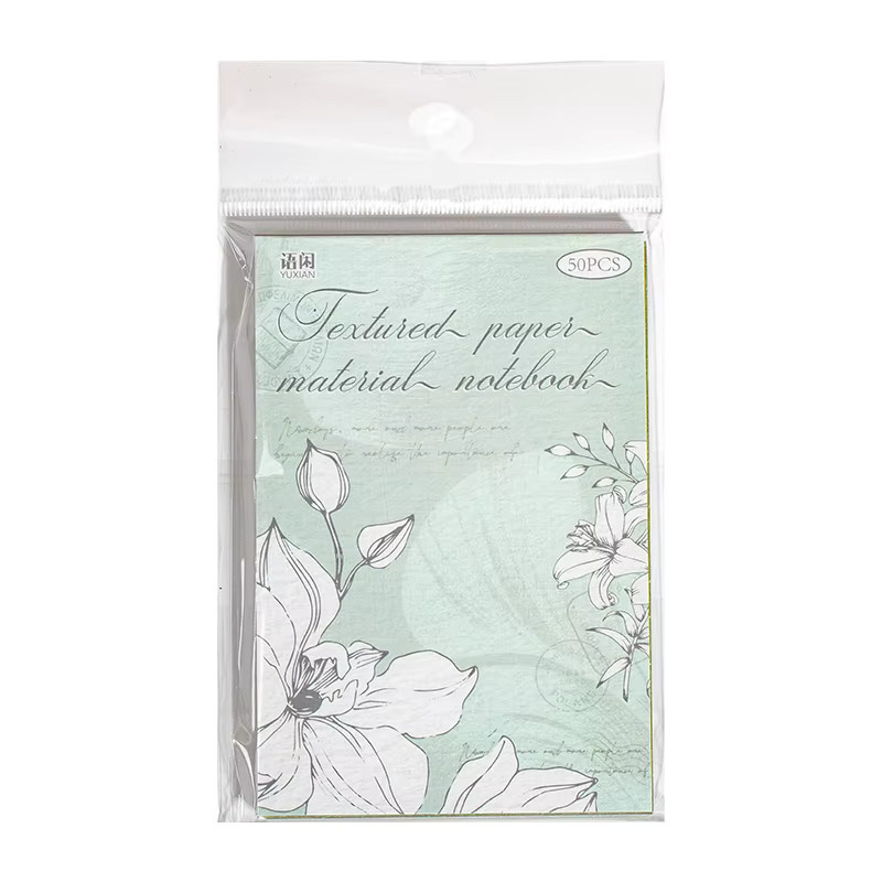 50 Blatt Vintage-Texturpapier im französischen Stil für Scrapbooking und DIY-Geschenkverpackungen, Farbe: Weiß - Bild 3
