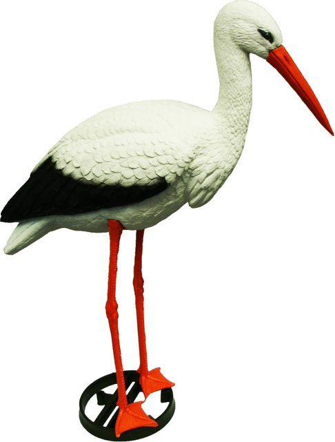 Ubbink Storch Figur in Weiß, Schwarz und Rot, Höhe: 87 cm - Bild 1