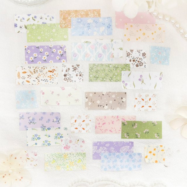Leaffei Washi Tape Blumen-Buchstaben-Wolken-Serie Multicolor für DIY-Collagen und Journaling - Bild 1