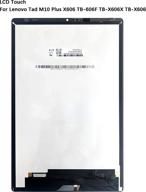 LCD Ersatzdisplay für Lenovo Tab M10 HD 2. Generation TB-X306X TB-X306F und Lenovo Tab M10 FHD Plus TB-X606F TB-X606X TB-X606 in Schwarz - Bild 1