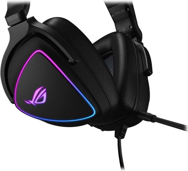 Asus ROG Delta S Gaming Over Ear Headset kabelgebunden mit Mikrofon-Rauschunterdrückung in Schwarz und Multicolour, Anschluss USB-C und USB-A - Bild 2