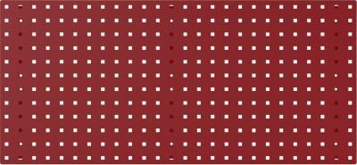 Bott Lochplatte Perfo M aus Stahlblech, Lochgröße 9,2 x 9,2 mm, Farbe Purpurrot RAL 3004, B/T/H: 99,0 x 1,3 x 45,7 cm - Bild 1